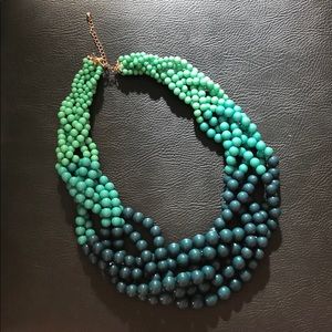 Multi strand necklace green